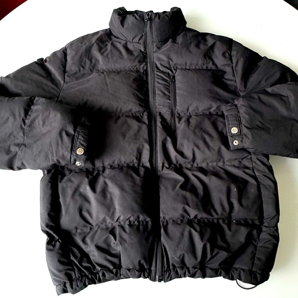 Men's Black Puffer Jacket - showerproof & windproof